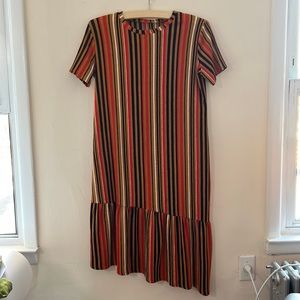 Zara no tag striped dress and asymmetrical bottom. Used